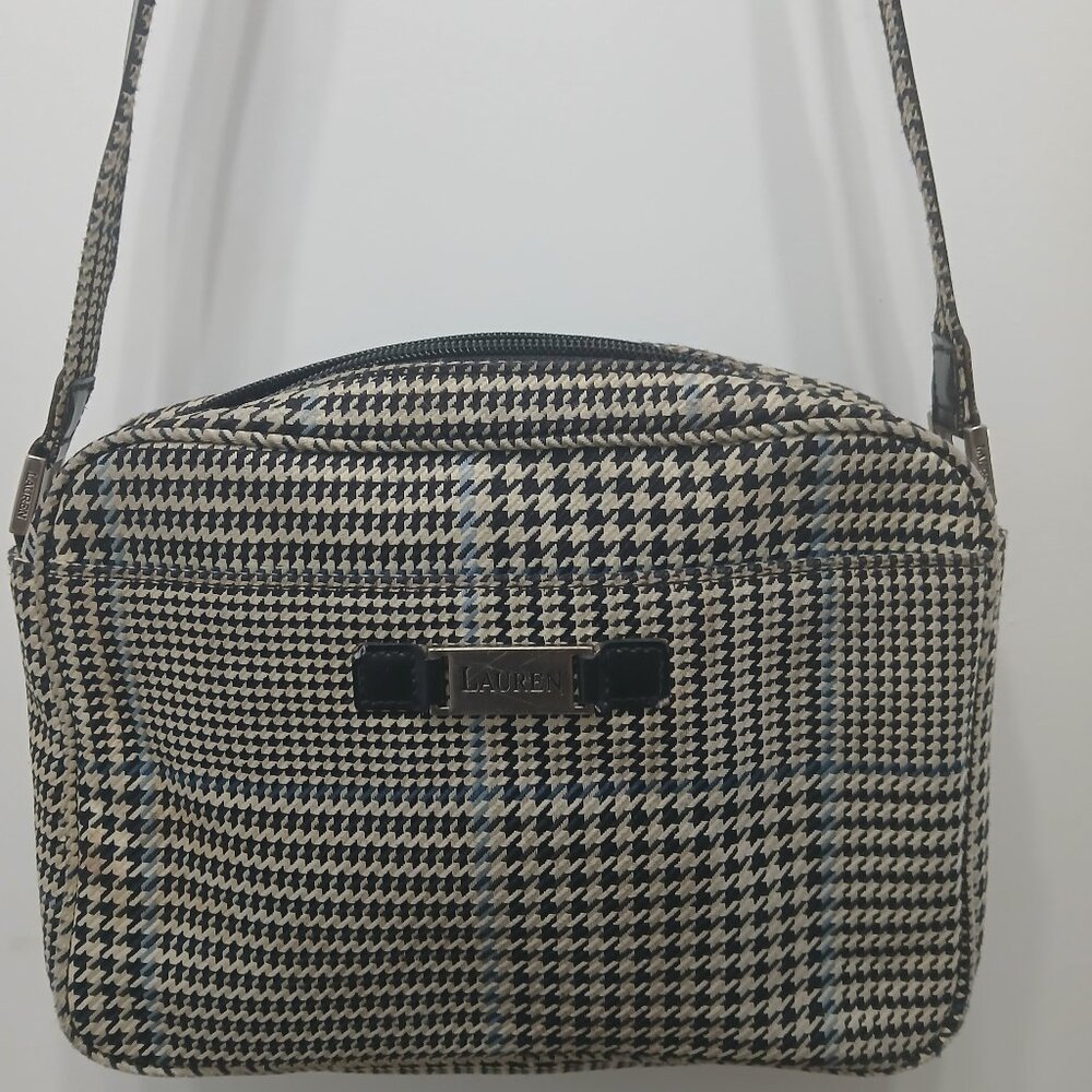 Ralph Lauren Houndstooth Shoulder Bag